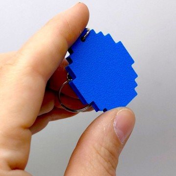 Фото2.3D Брелоки MINECRAFT / МАЙНКРАФТ 2D DIAMOND / ДІАМАНТ KEYCHAIN, 3D друк OYTOY (298068)