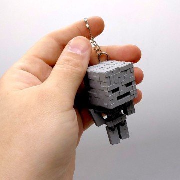 Фото2.3D Брелоки MINECRAFT / МАЙНКРАФТ CHUBBY SKELETON / СКЕЛЕТ ГОЛОВАСТИК KEYCHAIN, 3D друк OYTOY (298069