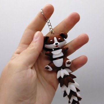 Фото3.3D Брелоки FLEXI DOG LONG TAIL/ СОБАКА ХВОСТИК KEYCHAIN, 3D друк OYTOY (298144)