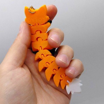 Фото3.3D Брелоки FLEXI FOX LONG TAIL/ ЛИСИЧКА ХВОСТИК KEYCHAIN, 3D друк OYTOY (298146)