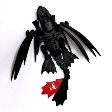 Фото4.ФІГУРКА 3D HERO DRAGON NIGHT FURY / НІЧНА ЛЮТЬ, 3D ДРУК 