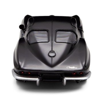 Фото2.Автомодель - CHEVROLET CORVETTE SPLIT WINDOW 1963 (матовий чорний) TechnoDrive (300683)