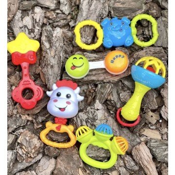 Фото2.Набір брязкалець в колбі, (РОЖЕВИЙ) huan le xing toys (300782)