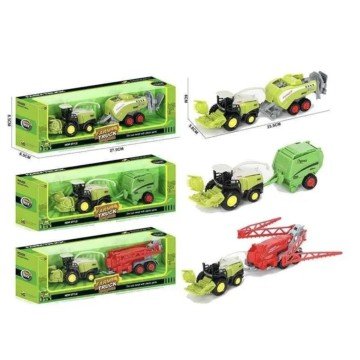 Фото2.Комбайн металевий з причепом, в коробці (ЧЕРВОНИЙ) YG Toys (302004)