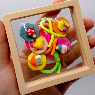 Фото2.Прикраси набір (заколочки для волосся) бокс 9*9*2 см (МОЛОЧНИЙ) MIC (302698)