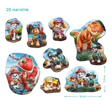 Фото4.Набір магнітів «Експерти з динозаврів», 20 елементів Dodo (303133)