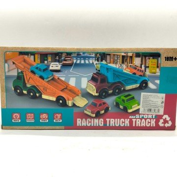 Фото2.Транспортний набір: Вантажівка з 2 машинками (ВИД 3) MINGGE TOYS (304985)