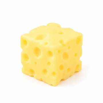 Фото2.Сквіш антистресс Кубик сира Вазеліновий 5.5cm MIC (305989)