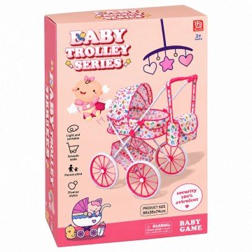 Фото2.Візок для ляльки, текстильна люлька, сумка, капюшон BO HUI TOYS (307112)