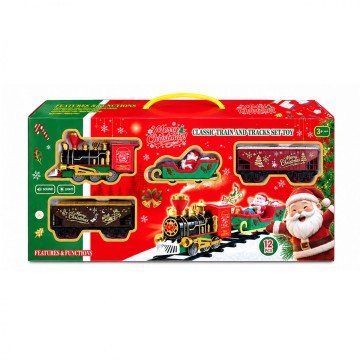 Фото2.Залізниця 12 елементів, підсвічування, звуки потяга MIC (307773)