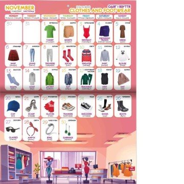 Фото4.Календар-словник англо-український 