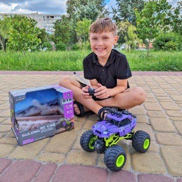 Фото3.Машинка на радіокеруванні BIGFOOT OFF-ROAD – VIOLET (1:16, 27 МГц (MHz))