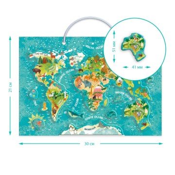 Фото3.Магнітна мапа світу тварини