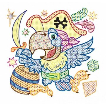 Фото3.Водяні розмальовки з кольоровим контуром. Пірати