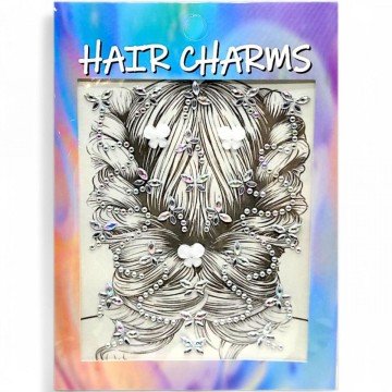 Фото3.Наліпки-стрази для волосся (мікс видів)