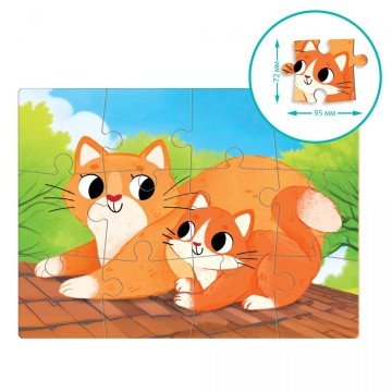 Фото3.Пазл «Завжди разом. Котики» 12 елементів