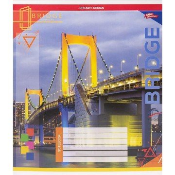 Фото3.Зошит кольоровий 12 аркушів, клітинка (20 штук в упаковці)