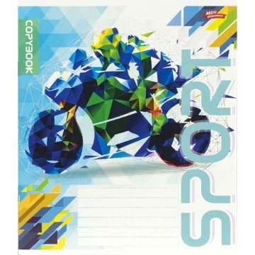 Фото3.Зошит кольоровий 12 аркушів, клітинка (20 штук в упаковці)