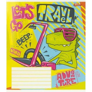 Фото3.Зошит кольоровий 12 аркушів, клітинка (20 штук в упаковці)