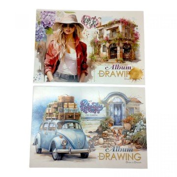 Фото4.Альбом для малювання, 100г, на скобі, 202х292 мм, 30 аркушів. МІКС ВИДІВ