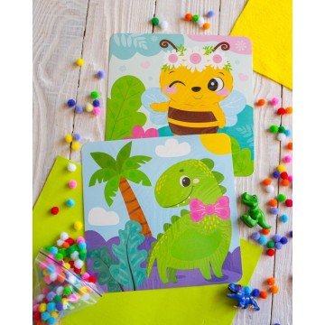 Фото3.Великий набір для творчості. Pompon Art. Дракончик