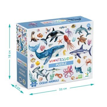 Фото3.Монтессорі пазл «Океанічні тварини», 200 ел