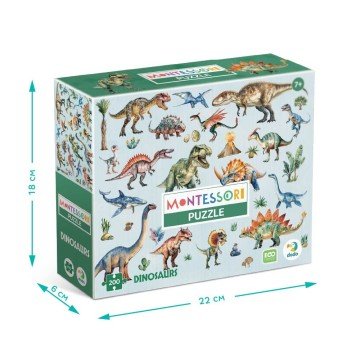 Фото3.Монтессорі пазл «Динозаври», 200 ел