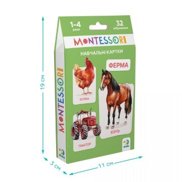 Фото3.Набір навчальних карток Монтесорі «Ферма»