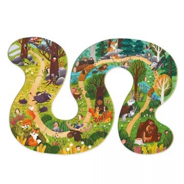 Фото3.Пазл «Хто живе в лісі?» (16 картонних деталей + 6 дерев'яних фігурок)