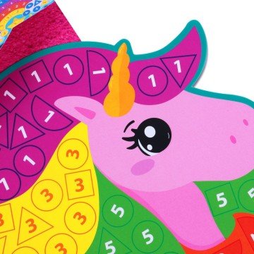 Фото3.Набір для творчості зі плюшевою мозаїкою «Єдиноріг та Веселка» укр