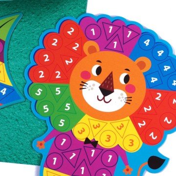 Фото3.Набір для творчості зі плюшевою мозаїкою «Лев та Крокодил» укр