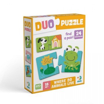 Фото3.Пазл ДУО «Звірята та їх домівки»