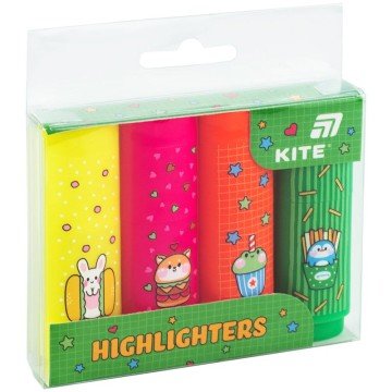 Фото7.Маркер Highlighter, Kite, набір 4-х, неон Kite (293530)