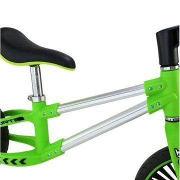 Фото3.Велобіг сталевий, колеса 12 дюймів PU,зелений (у короб. 63*16*43 см)