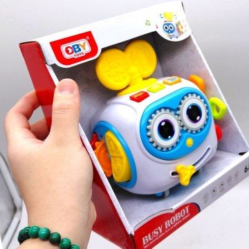 Фото3.Бізібол-робот для розвитку дрібної моторики (музика, світло, кор.20*10,5*16,6 см) OBY TOYS (294724)
