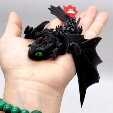 Фото6.ФІГУРКА 3D HERO DRAGON NIGHT FURY / НІЧНА ЛЮТЬ, 3D ДРУК 