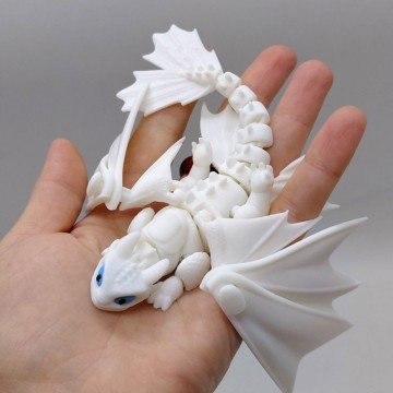 Фото6.ФІГУРКА 3D HERO DRAGON LIGHT FURY/ ДЕННА ЛЮТЬ, 3D ДРУК 