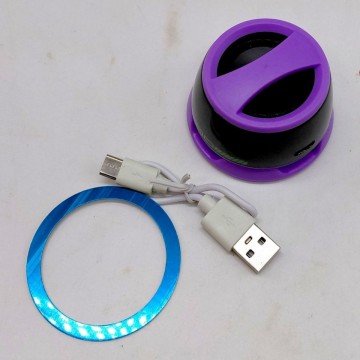 Фото3.Колонка, висота 4 см, магнітна поверхня, підсвічування, Bluetooth, вбудований акумулятор, в коробці 
