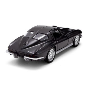 Фото3.Автомодель - CHEVROLET CORVETTE SPLIT WINDOW 1963 (матовий чорний) TechnoDrive (300683)