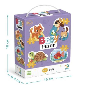 Фото7.Пазл 4 в 1 «Baby puzzle. Домашні тварини» Dodo (303139)