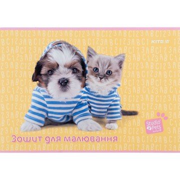 Фото4.Зошит для малювання, 12 арк., скоба, софт тач + УФ лак, SP