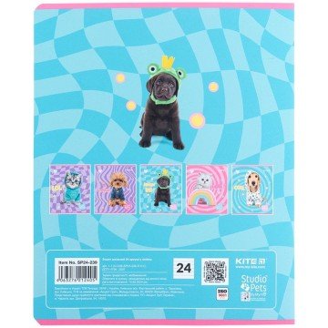 Фото4.Зошит 24 арк., лін., софт тач + УФ лак, SP