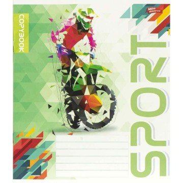 Фото4.Зошит кольоровий 12 аркушів, клітинка (20 штук в упаковці)