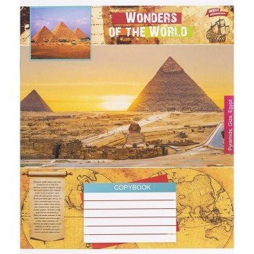 Фото4.Зошит кольоровий 18 аркушів, клітинка (20 штук в упаковці)