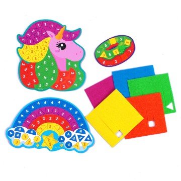 Фото4.Набір для творчості зі плюшевою мозаїкою «Єдиноріг та Веселка» укр