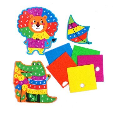 Фото4.Набір для творчості зі плюшевою мозаїкою «Лев та Крокодил» укр