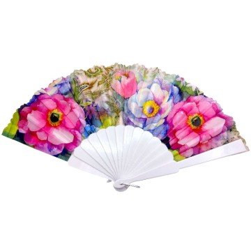 Фото4.Аксесуар віяло, ручний (МІКС ВИДІВ), квітковий принт