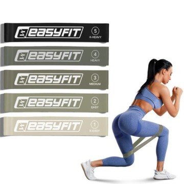 Фото4.Набір резинок для фітнесу, 5 шт (5 рівнів важкості) EasyFit (302939)