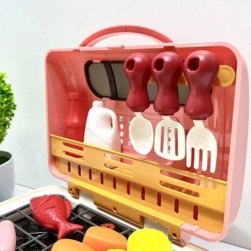 Фото4.Майстер Гриль WToys, продукти змінюють колір, звук, підсвічування, холодна пара (РОЖЕВИЙ) Wtoys (307