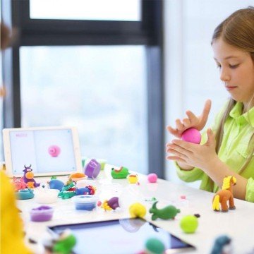 Фото5.Набір пластиліну, що самостійно твердіє, ЛІПАКА – Поросятко, конячка, кролик